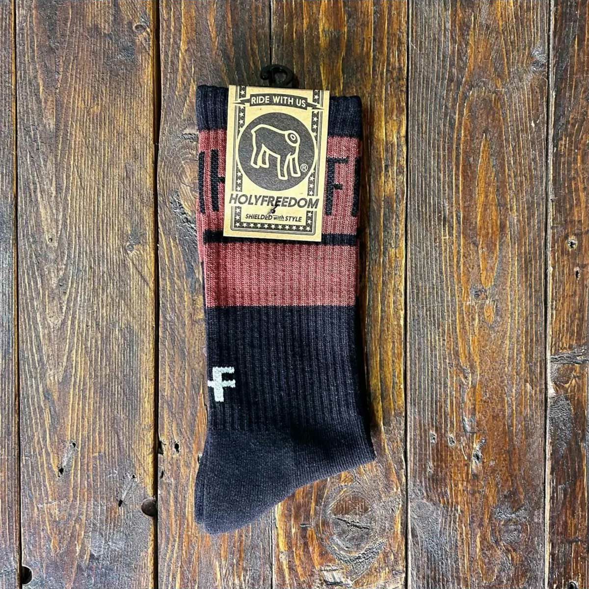 HolyFreedom｜インスルト ソックス｜雑貨｜ブラック×レッド