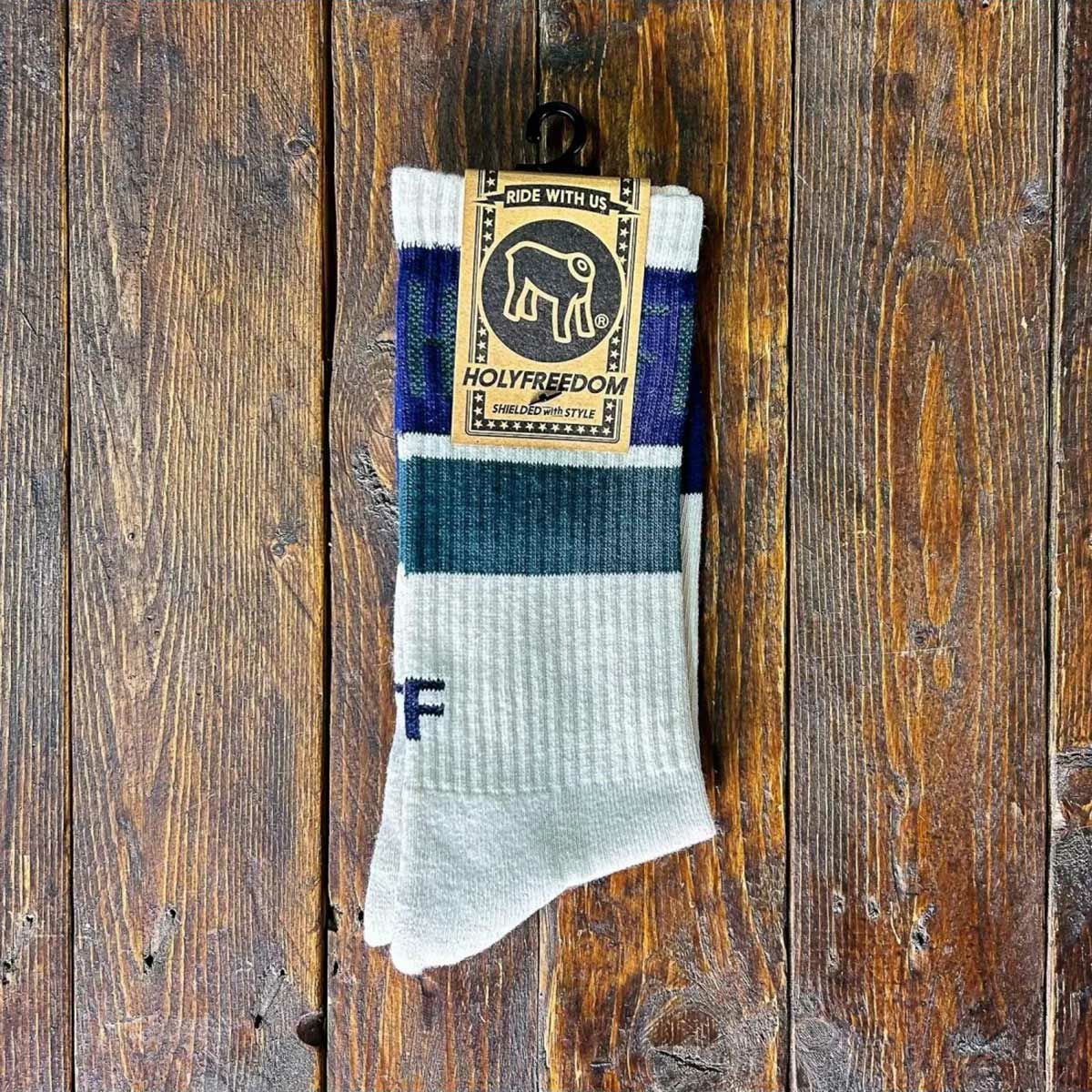 HolyFreedom｜ラリーバード ソックス｜雑貨｜ホワイト×ブルー