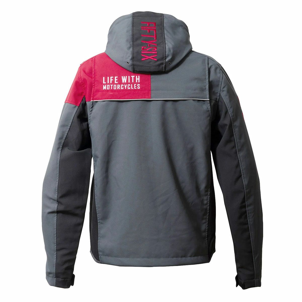 56design｜クォーター パーカー ’25｜アウター｜マットレッド×グレー