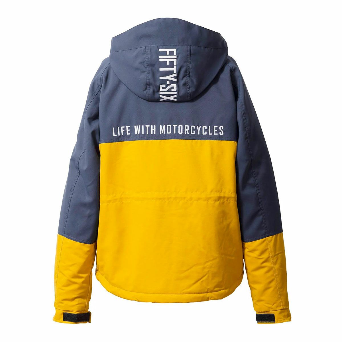 56design｜バイカラー ウォーム ジャケット｜アウター｜ネイビー×イエロー
