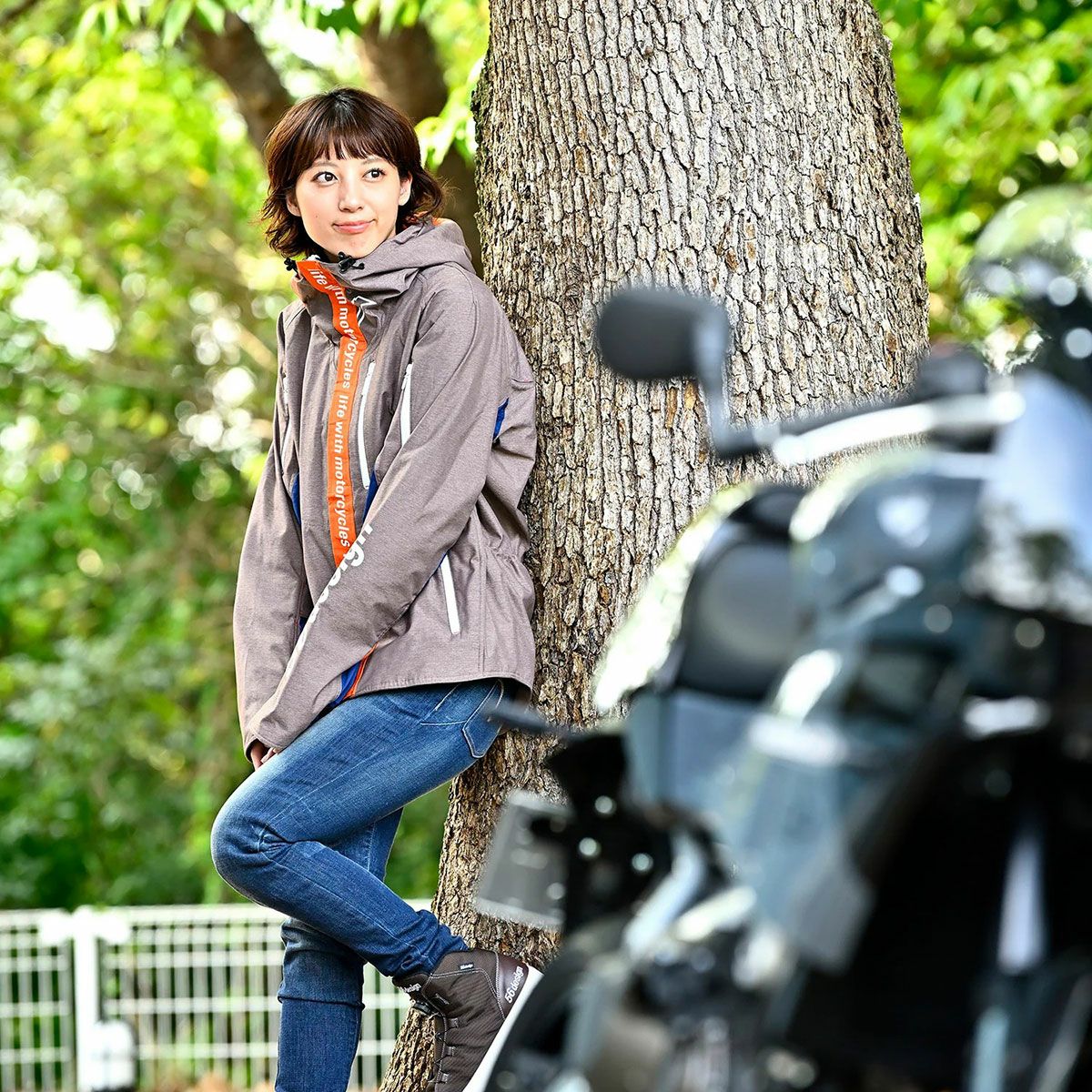 56design｜ウィンター アクシス ジャケット｜アウター｜アッシュブラウン｜モデル着用