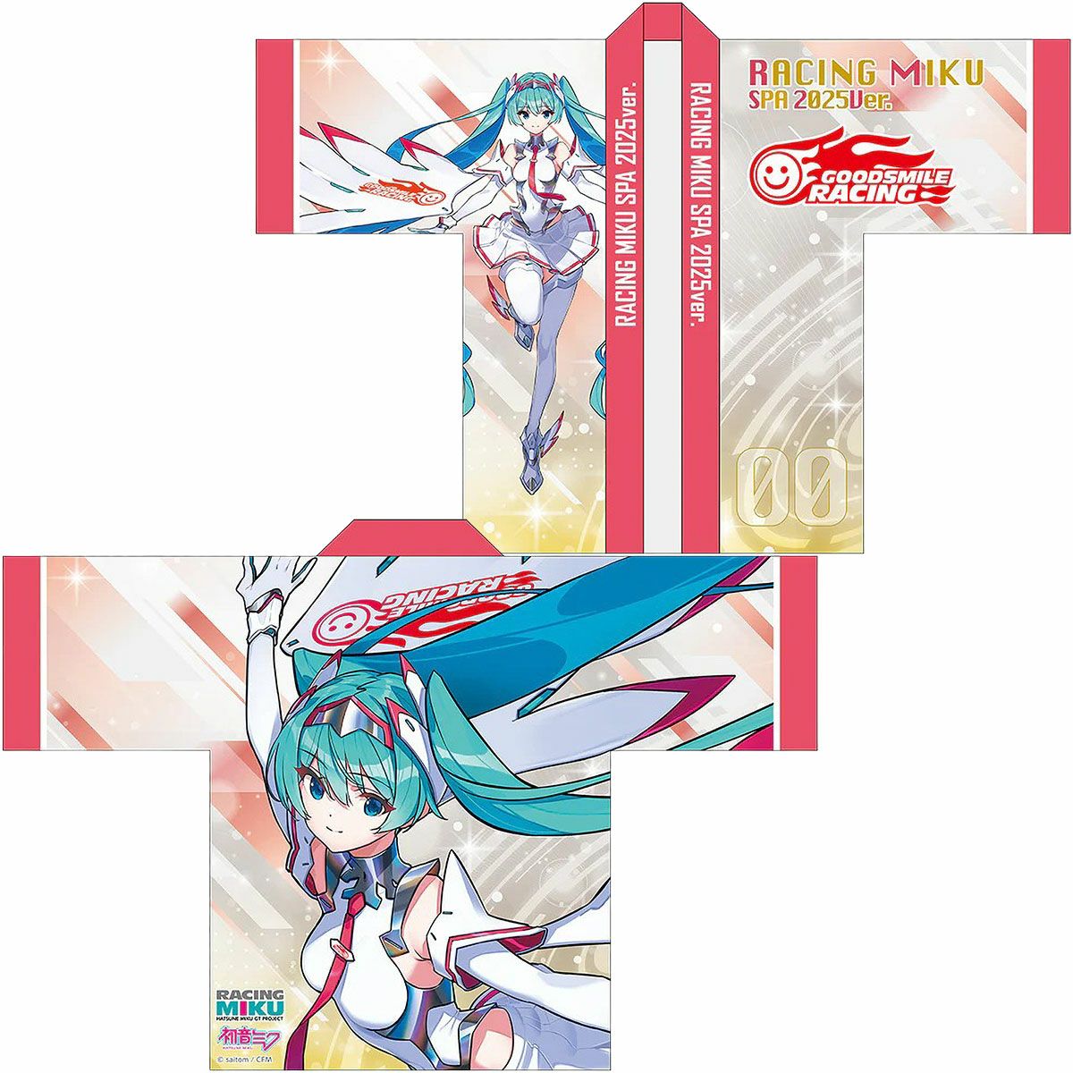 GOODSMILE RACING｜初音ミク レーシングVer.SPA 2025応援Ver. フルグラフィックハッピ｜シャツ