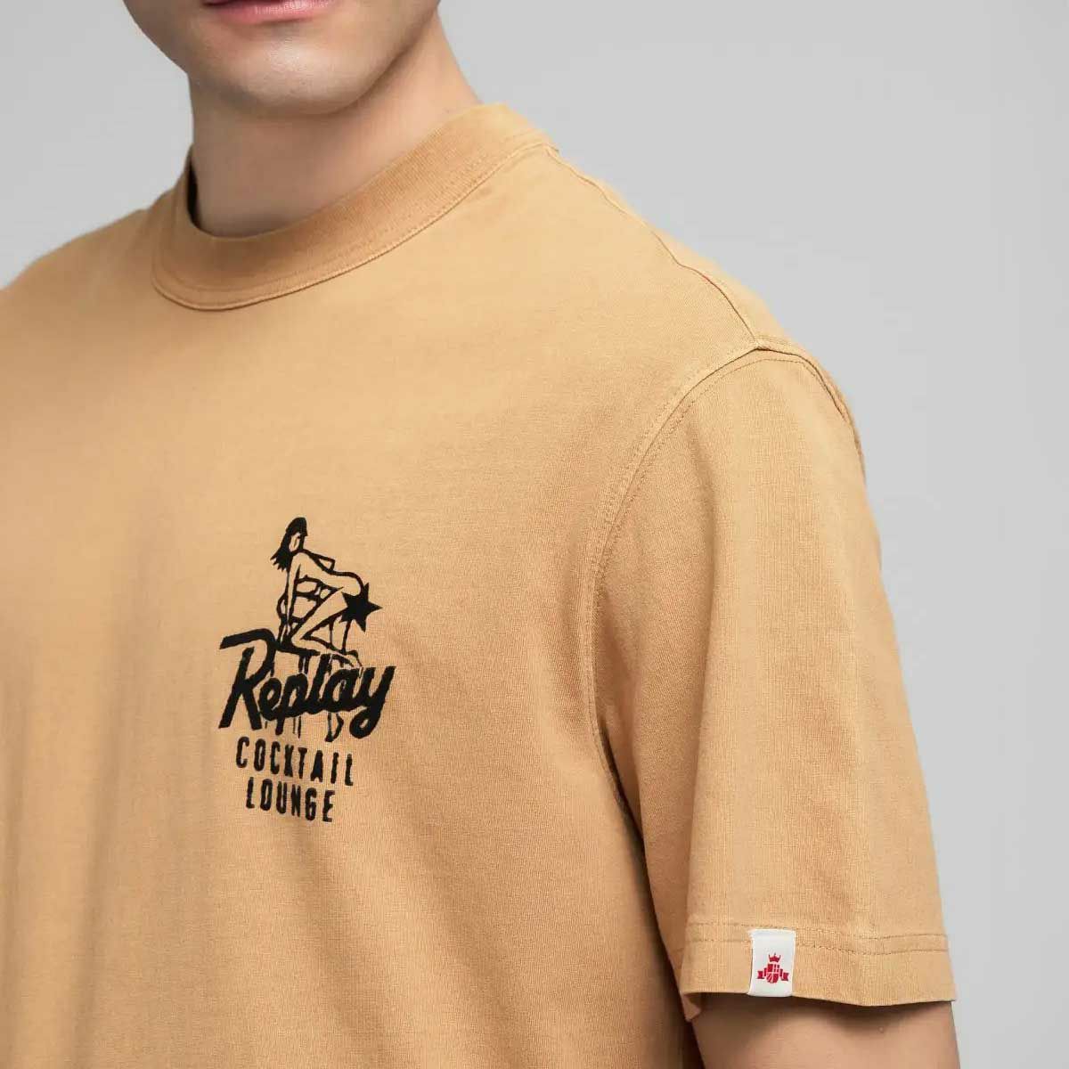 REPLAY｜フロック グラフィックス ジャージー Tシャツ｜トップス｜キャニオン｜モデル着用