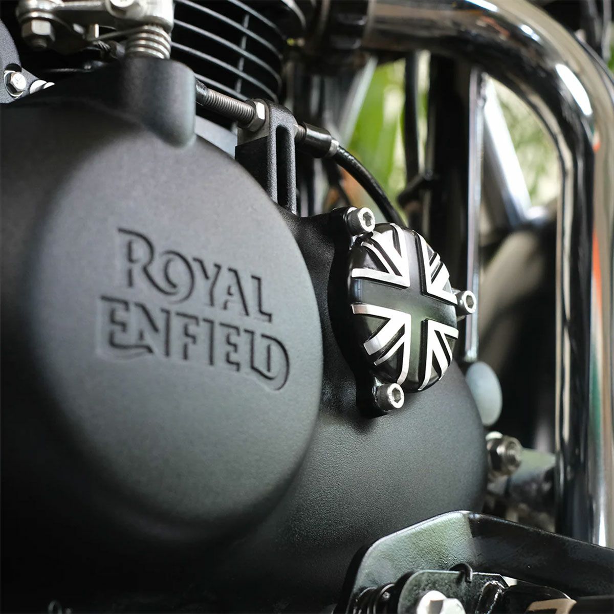 Trip Machine｜ オイル フィルター カーター キャップ for ロイヤル・エンフィールド｜雑貨｜ブラック×シルバー