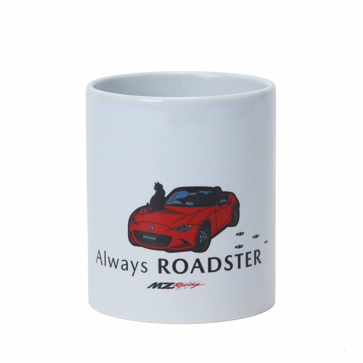 MZRacing｜ALWAYS ROADSTER マグカップ3 ND黒ネコ｜雑貨｜ホワイト