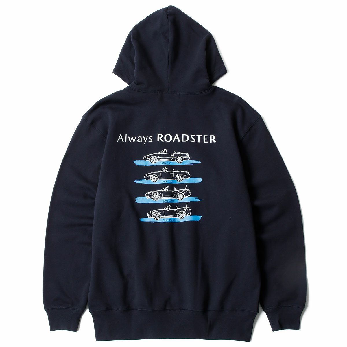 MZRacing｜AlwaysRoadster.フルジップパーカー｜フーディ｜ネイビー