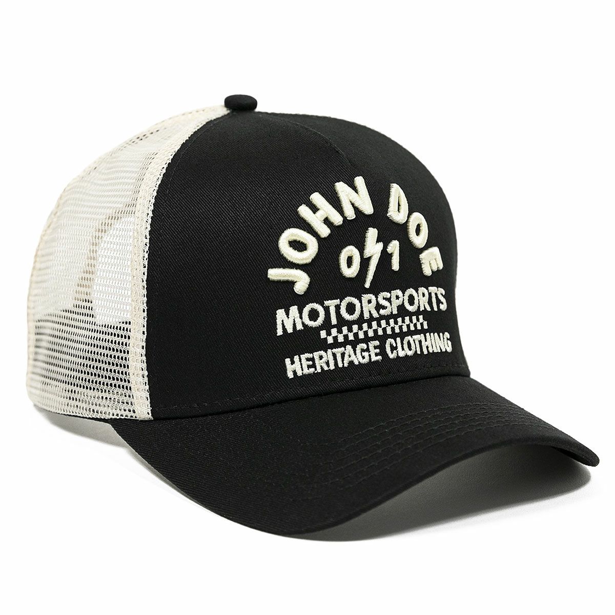 John Doe｜トラッカーハット ブラック/ホワイト｜帽子