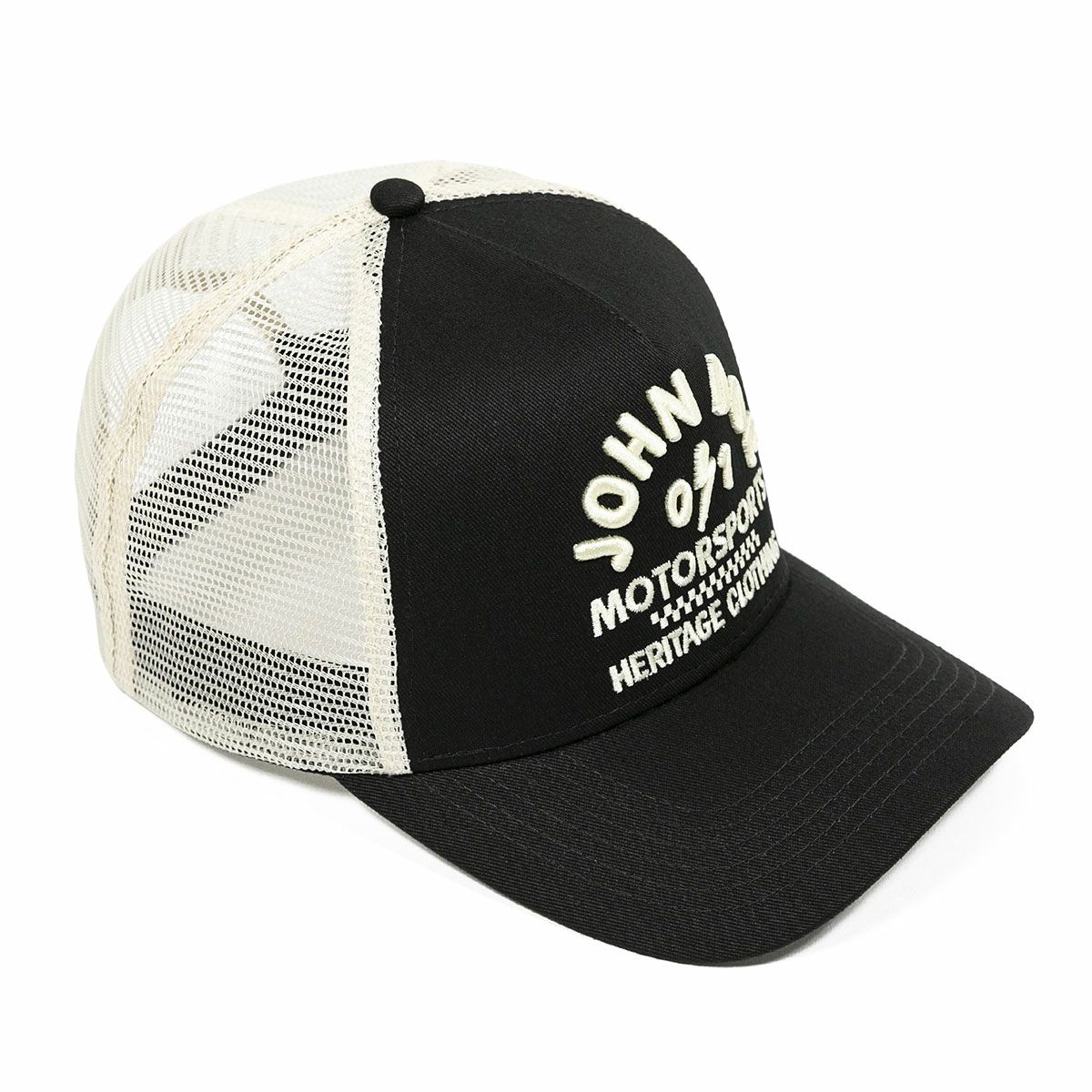 John Doe｜トラッカーハット ブラック/ホワイト｜帽子｜ブラック×ホワイト