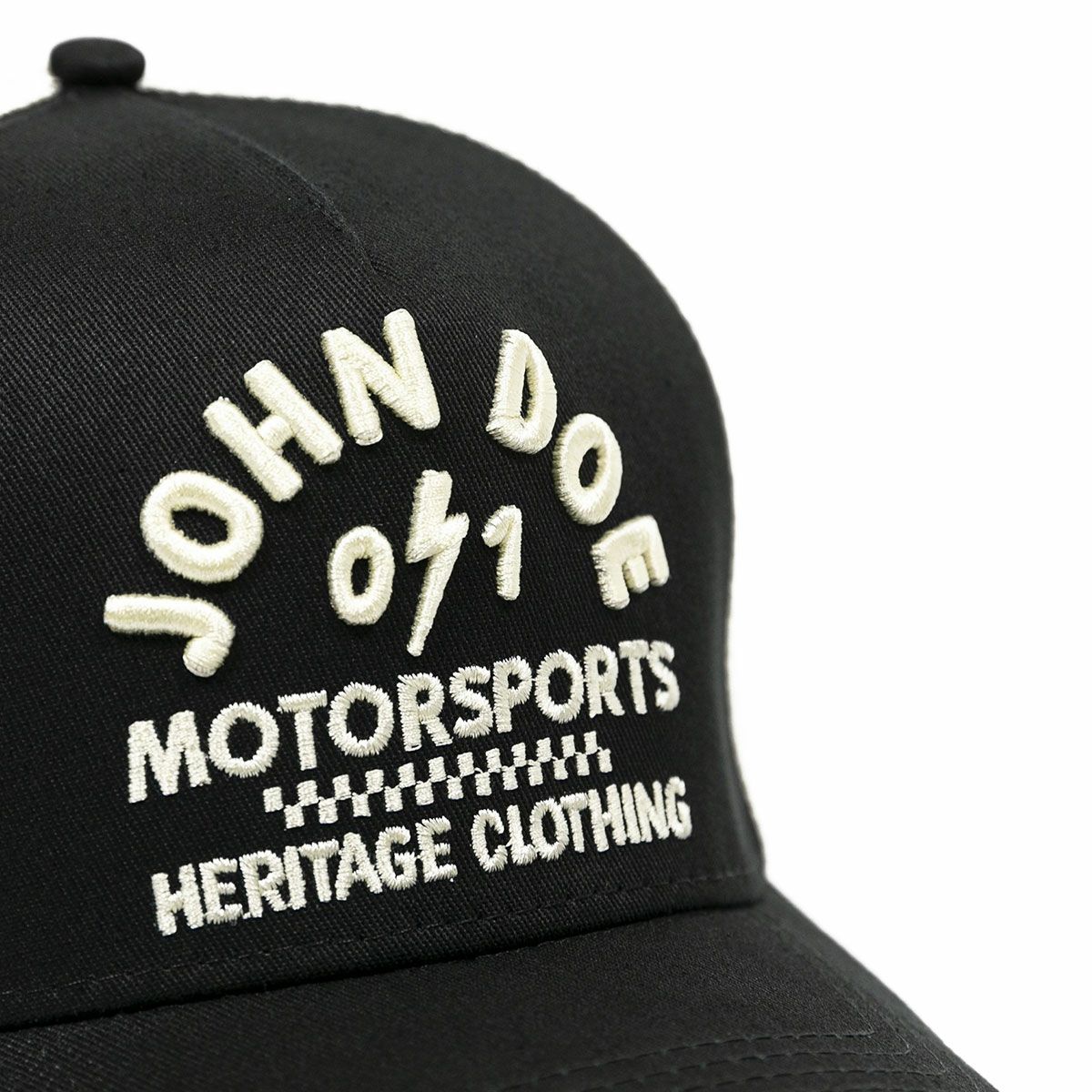 John Doe｜トラッカーハット ブラック/ホワイト｜帽子｜ブラック×ホワイト