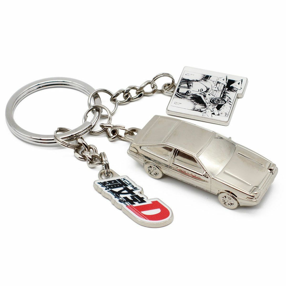 Cassette Car Products｜頭文字D 3Dメタルキーチェーン TOYOTA SPRINTER TRUENO（AE86） ｜キーホルダー