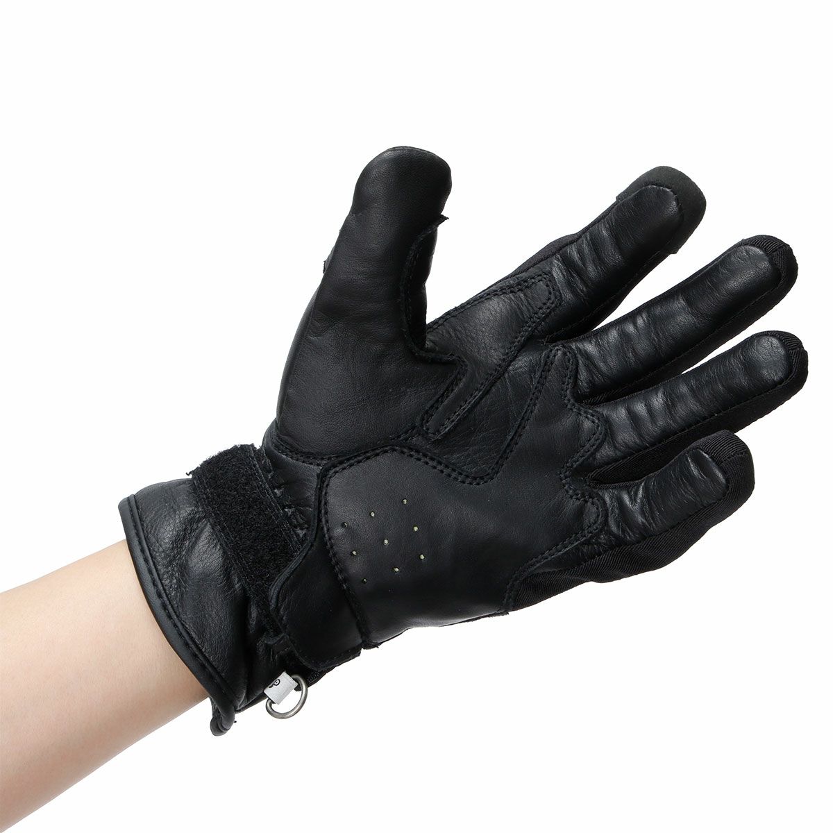 helstons｜フリオサ ウィンター グローブ｜グローブ｜ブラック×オレンジ｜モデル着用