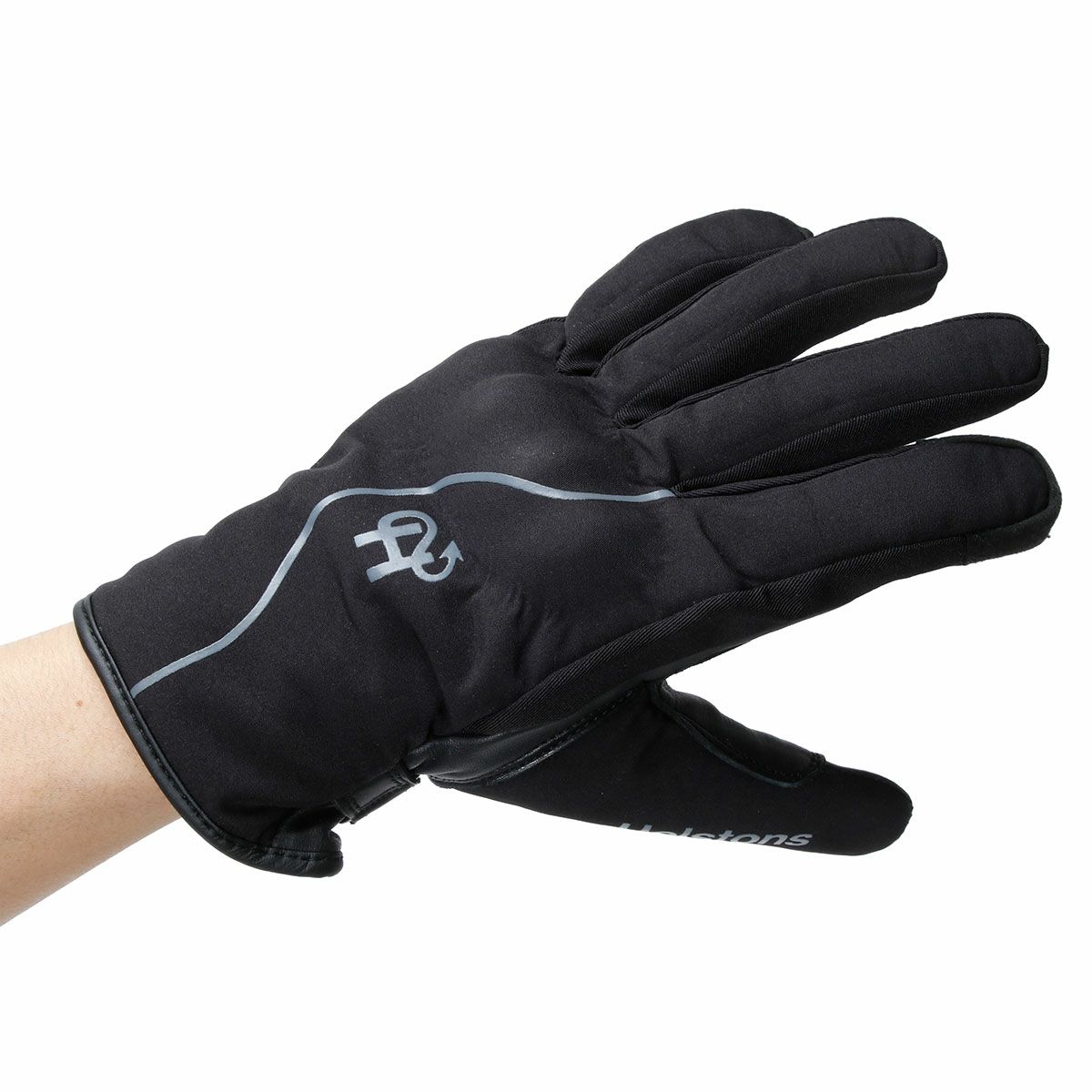 helstons｜ファスト ウィンター グローブ｜グローブ｜ブラック×グレー｜モデル着用