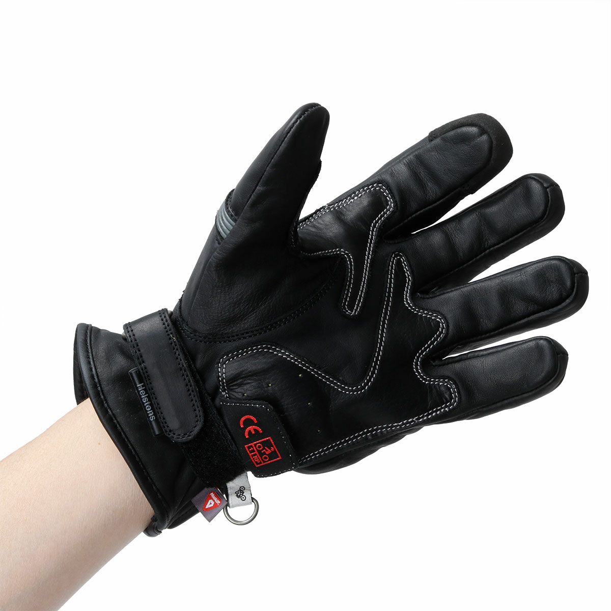 helstons｜スプーン ウィンター グローブ｜グローブ｜ブラック×グレー｜モデル着用