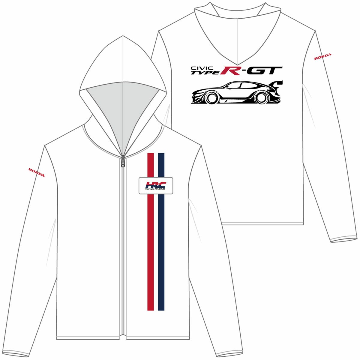 HRC｜シビック タイプ R-GT ドライ パーカー 2025｜フーディ