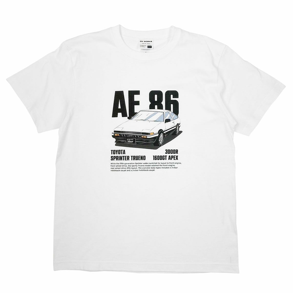 ONWORKS｜トヨタ スプリンタートレノ AE86プリント｜トップス