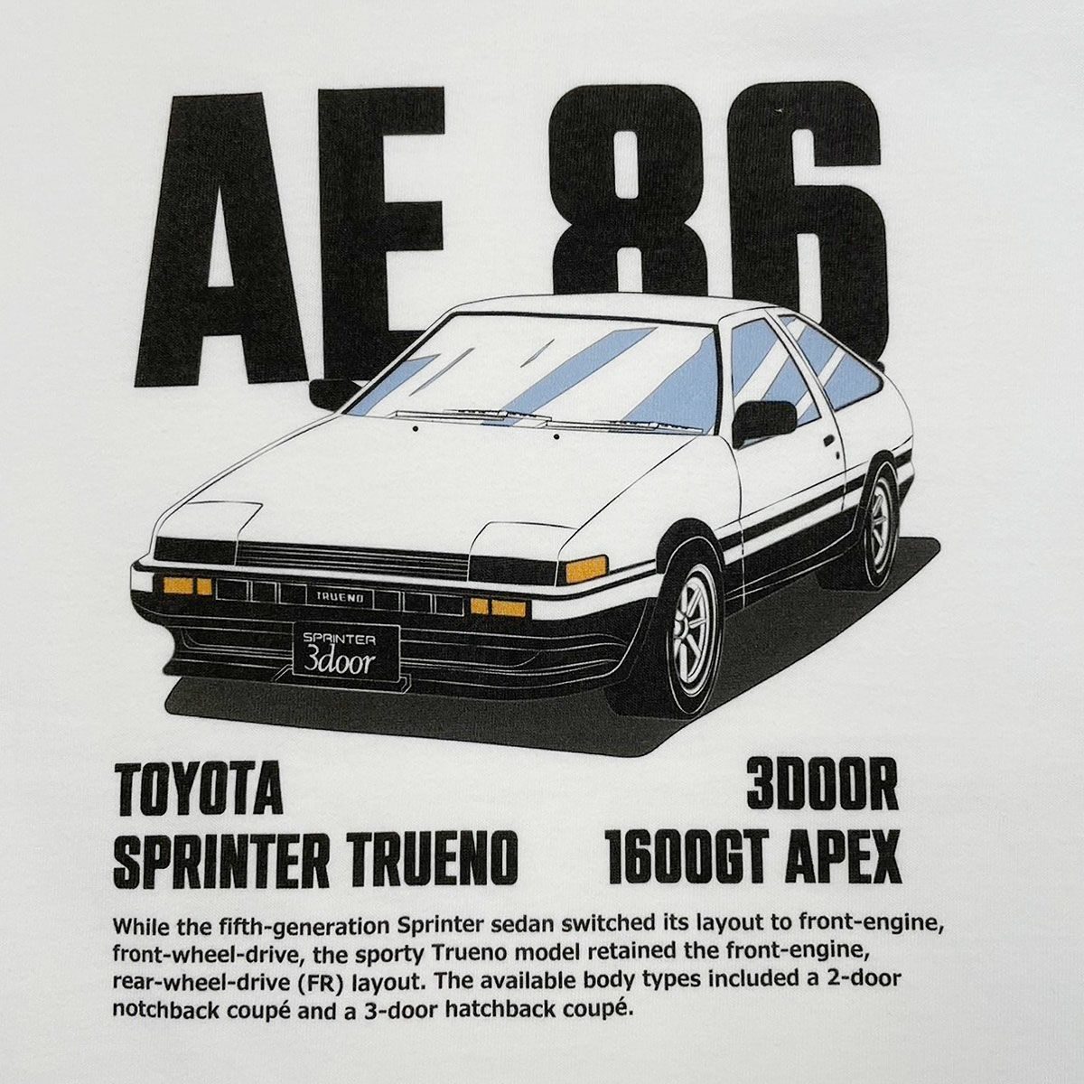 ONWORKS｜トヨタ スプリンタートレノ AE86プリント｜トップス｜ホワイト