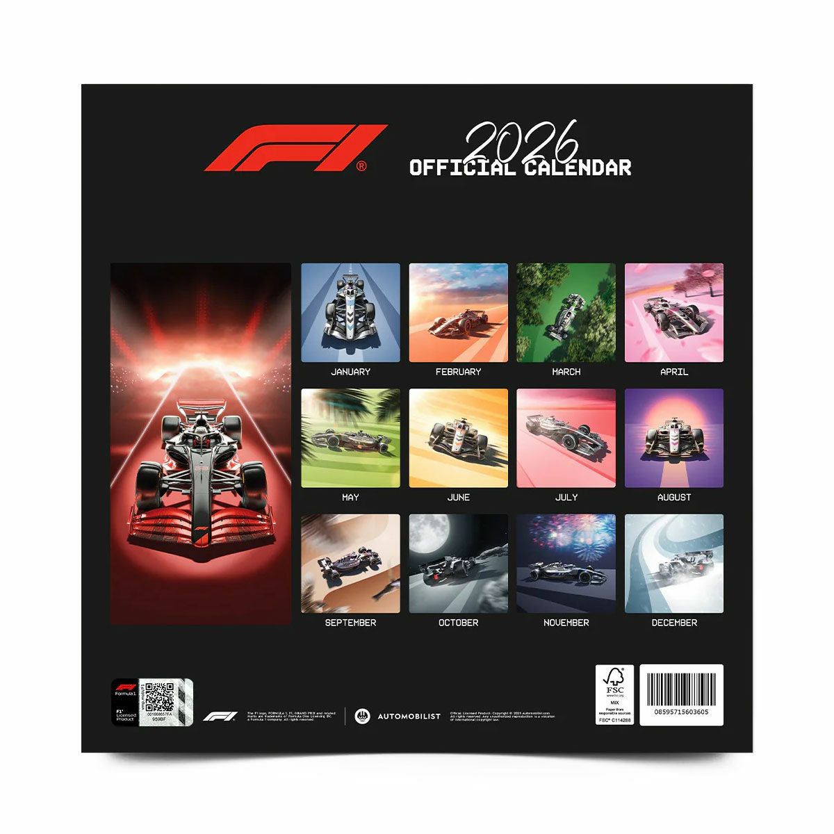 Automobilist｜F1 オフィシャル カレンダー 2026｜雑貨