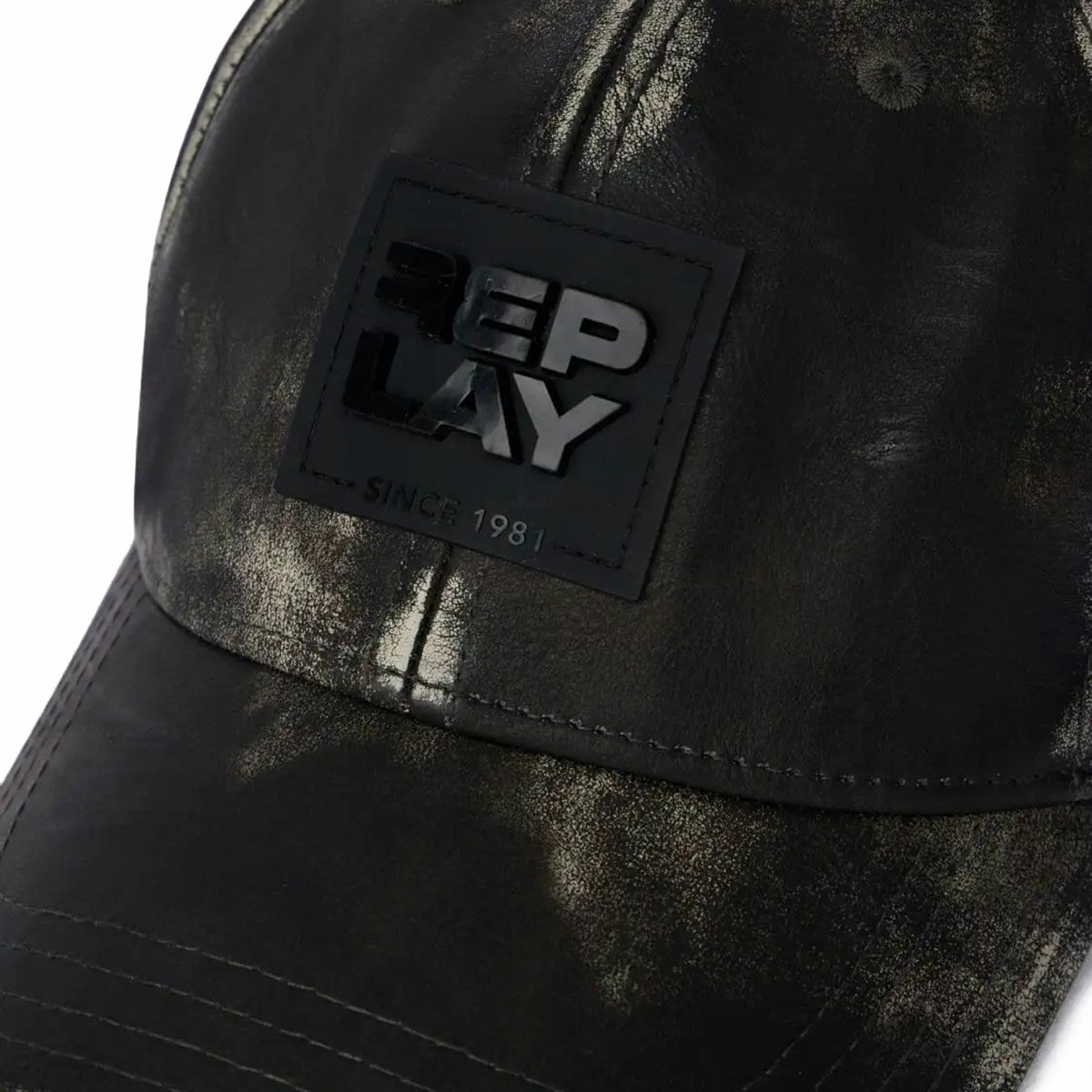 REPLAY｜ウォッシュド ブラック キャップ｜帽子｜ウォッシュドブラック