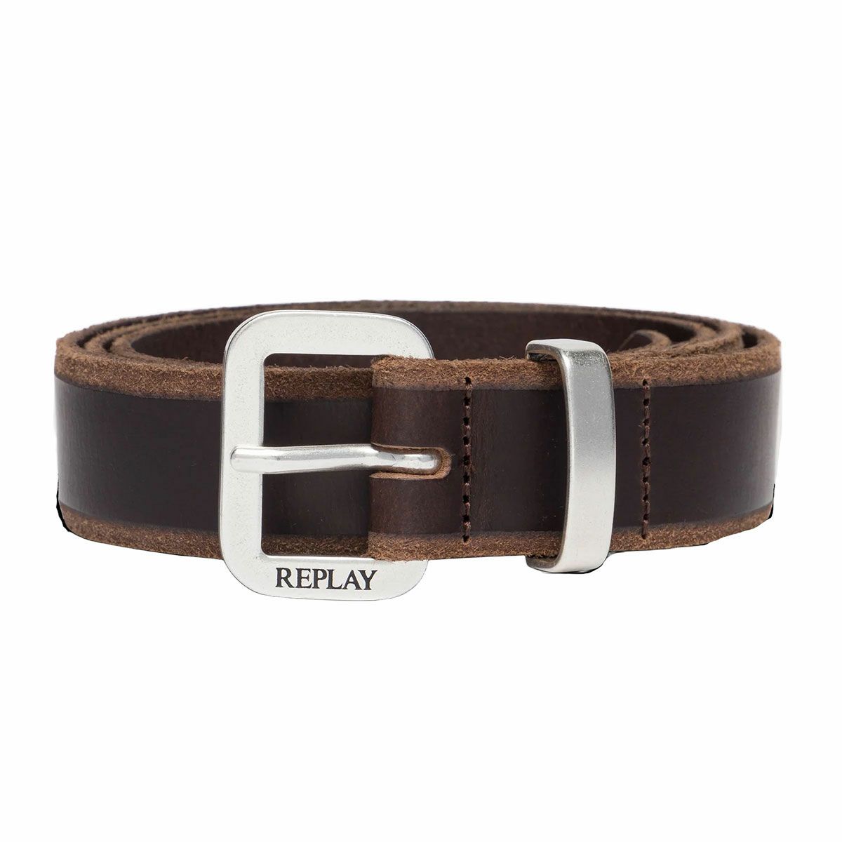 REPLAY｜メンズ ロゴ レザー ベルト｜雑貨｜PUCE