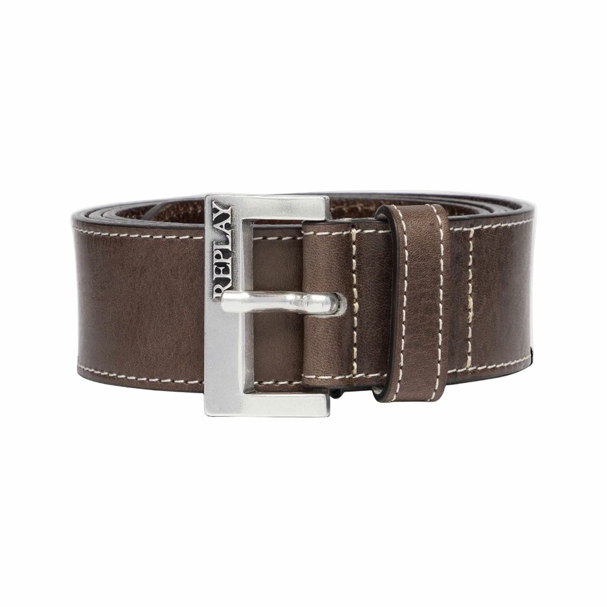 REPLAY｜メンズ エンボス ロゴ レザー ベルト｜雑貨｜JAVA