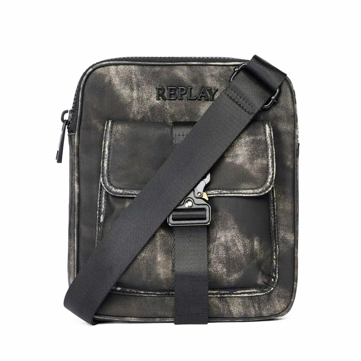 REPLAY｜ウォッシュド ブラック クロスボディ バッグ｜バッグ