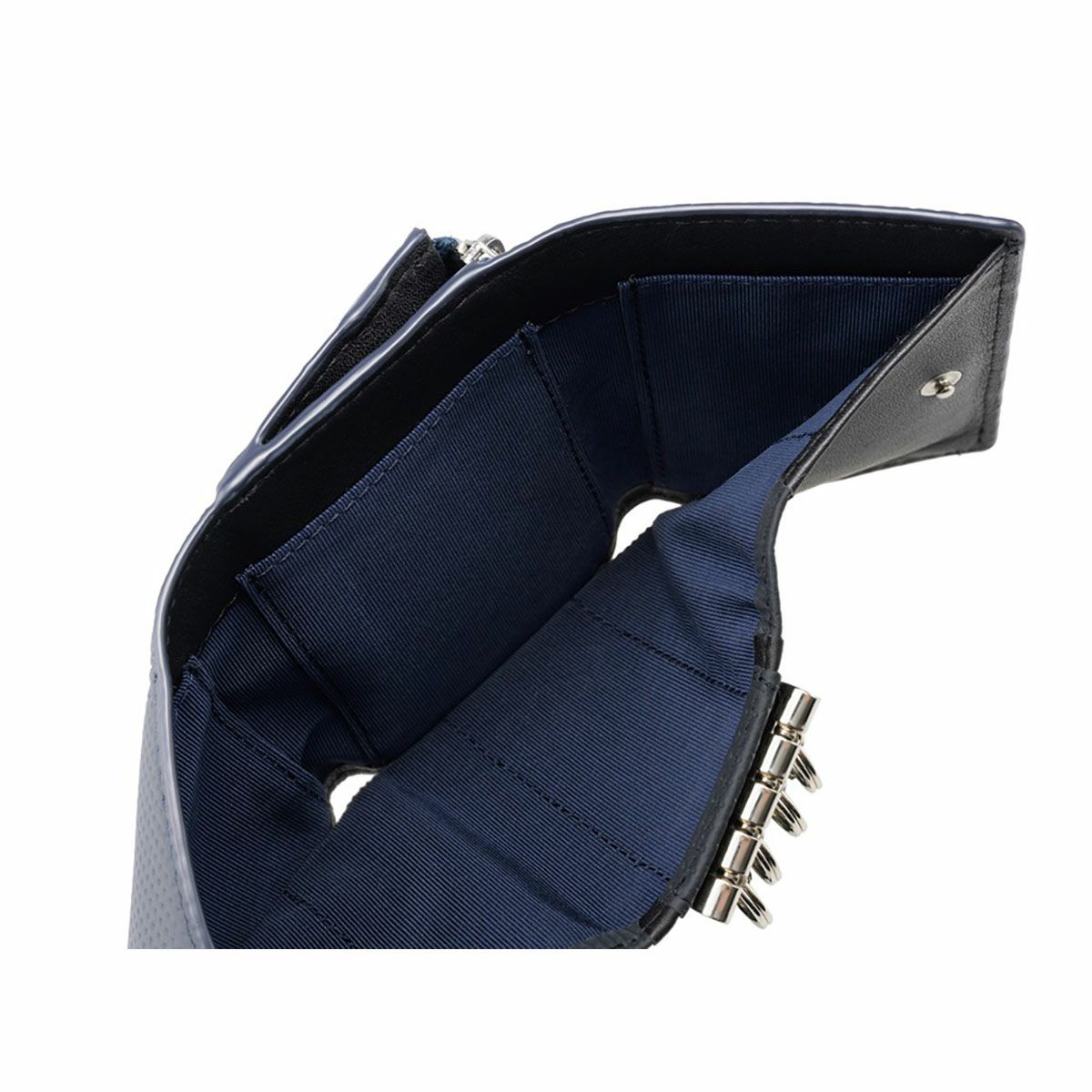 neuinteresse｜三つ折り財布 キーケース付き 下田紗弥加モデル｜財布｜ネイビー