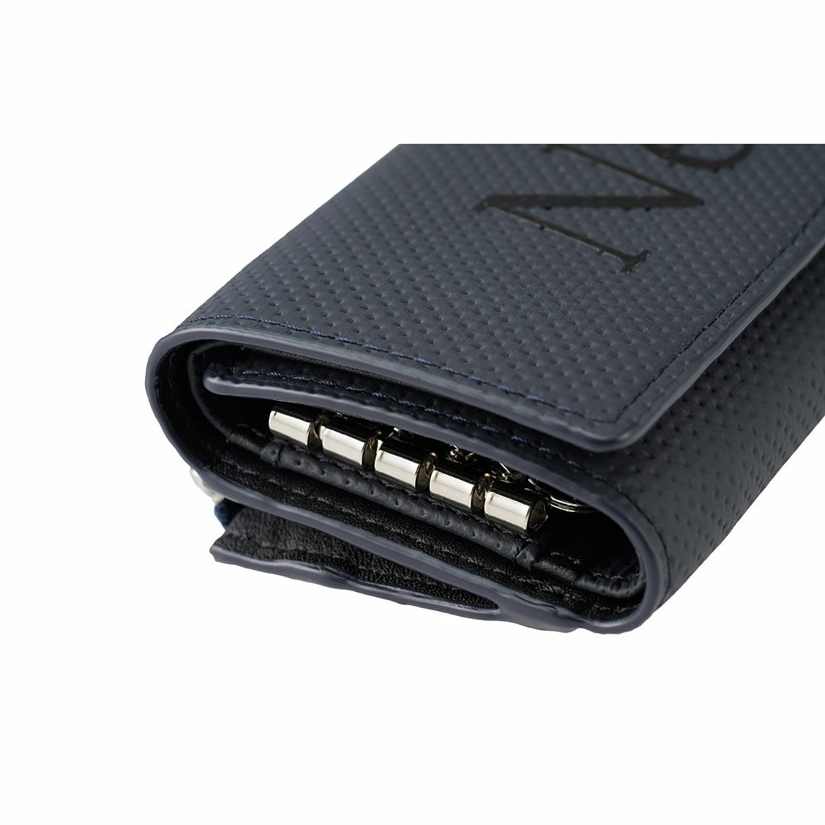 neuinteresse｜三つ折り財布 キーケース付き 下田紗弥加モデル｜財布｜ネイビー