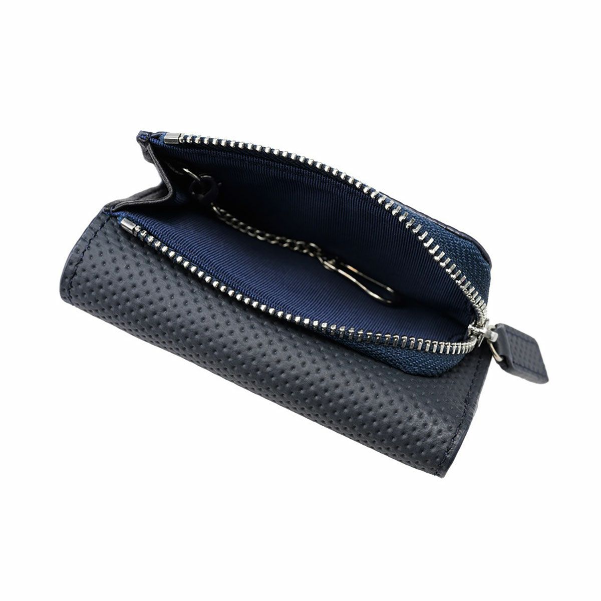 neuinteresse｜三つ折り財布 キーケース付き 下田紗弥加モデル｜財布｜ネイビー