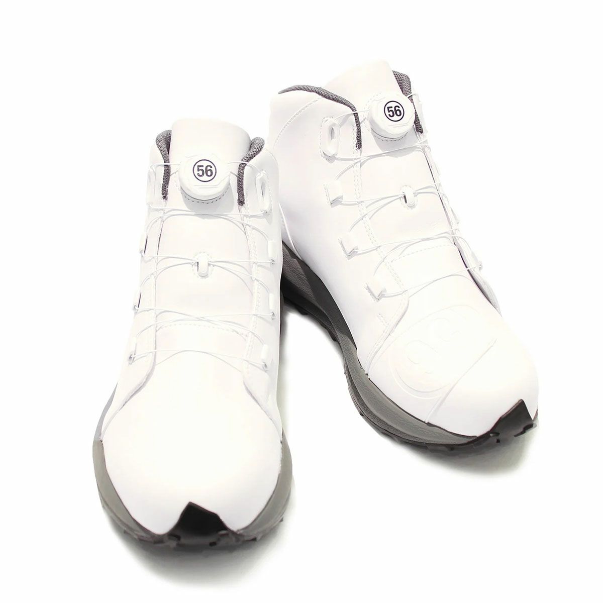 56design｜ライディング ウェッジ ソール シューズ｜スニーカータイプ｜ホワイト×グレー ソール