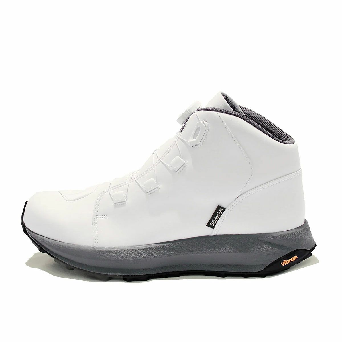 56design｜ライディング ウェッジ ソール シューズ｜スニーカータイプ｜ホワイト×グレー ソール