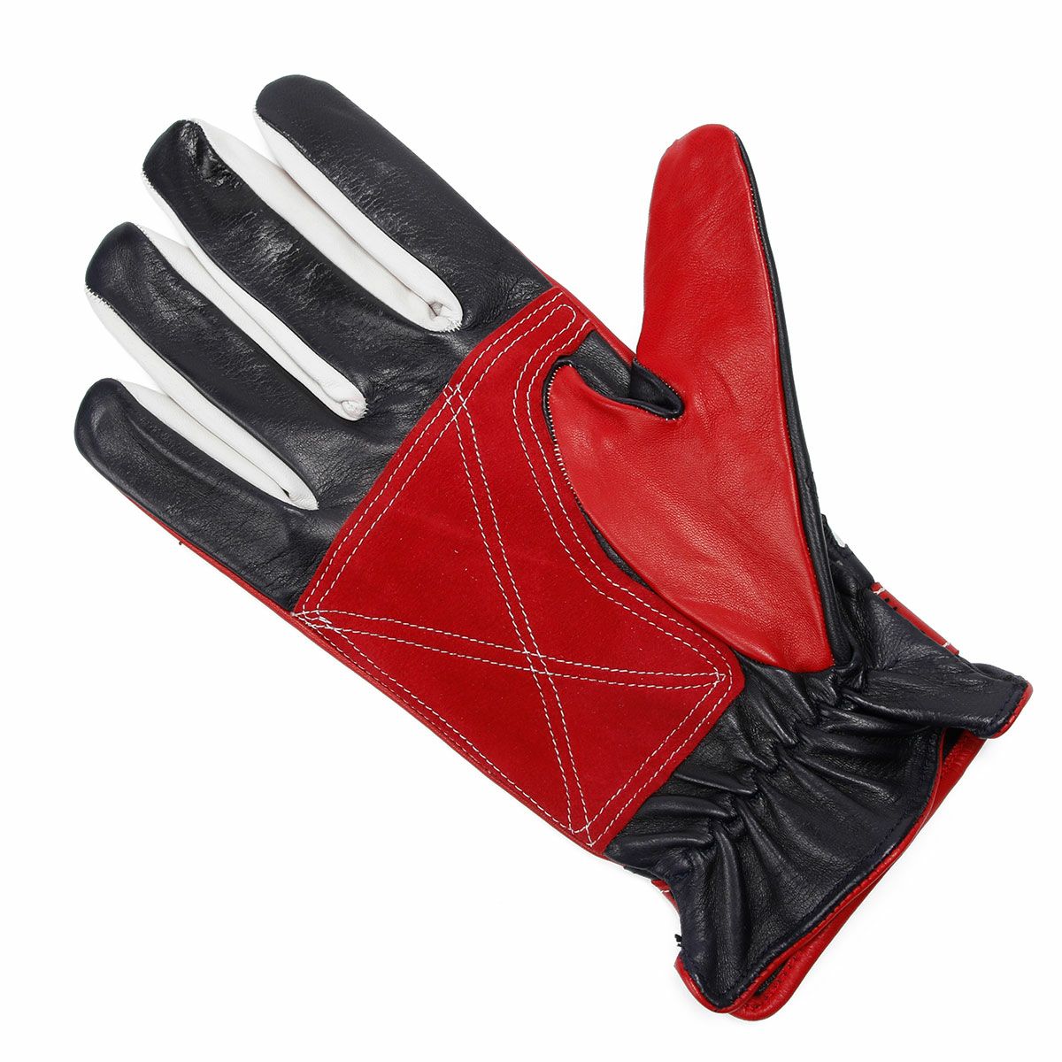 Motorimoda｜レザードライビンググローブ キャプテン｜ロング｜レッド×ネイビー×ホワイト
