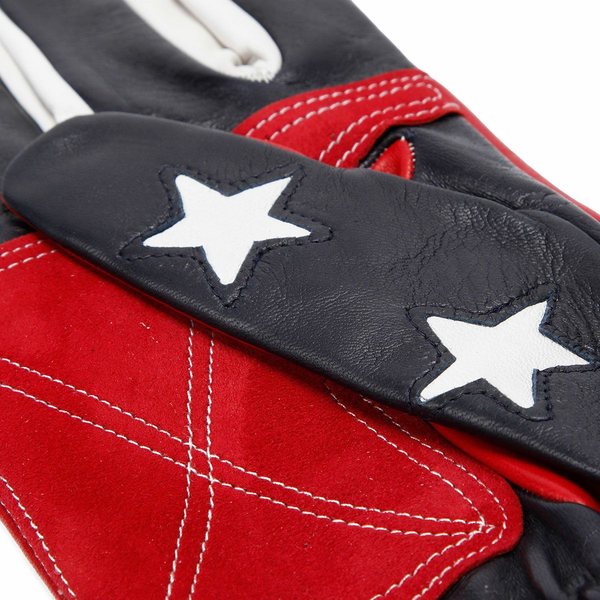 Motorimoda｜レザードライビンググローブ キャプテン｜ロング｜レッド×ネイビー×ホワイト