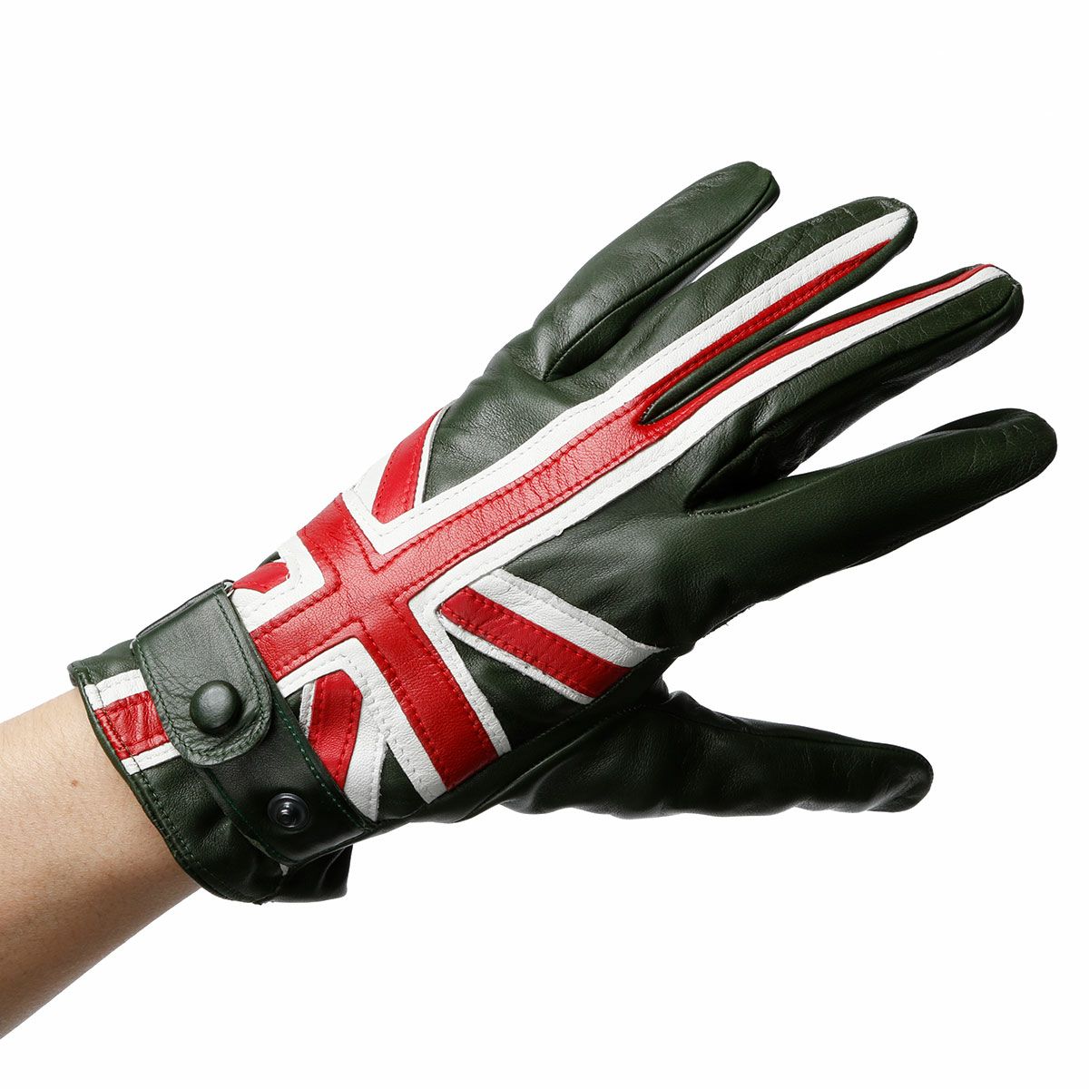 Motorimoda｜レザードライビンググローブ イングレーゼ｜ロング｜グリーン｜モデル着用