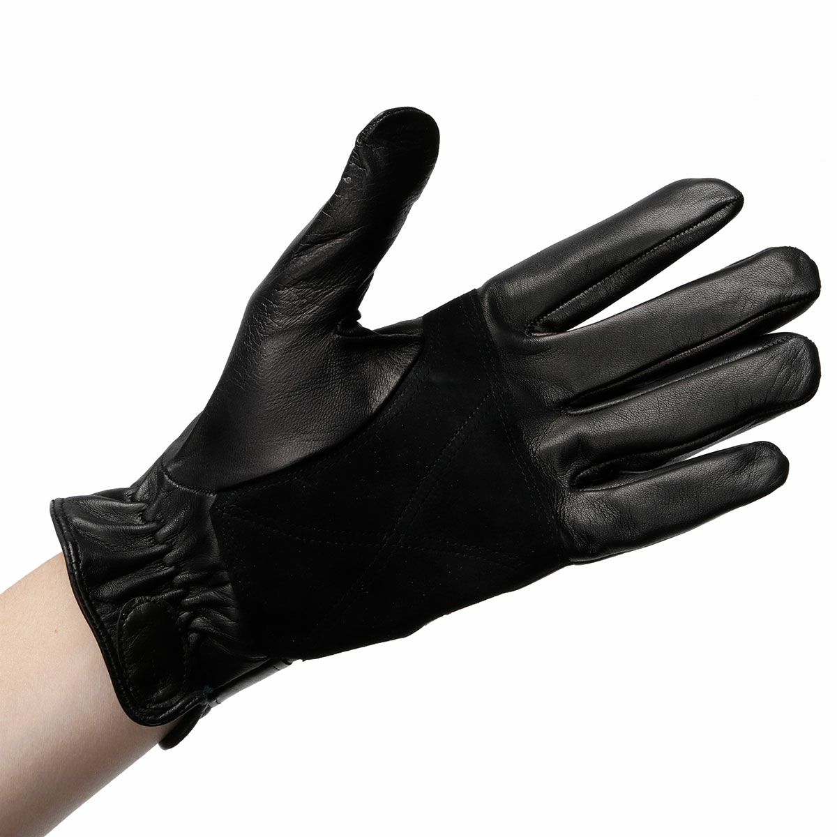 Motorimoda｜レザードライビンググローブ イングレーゼ｜ロング｜ブラック｜モデル着用