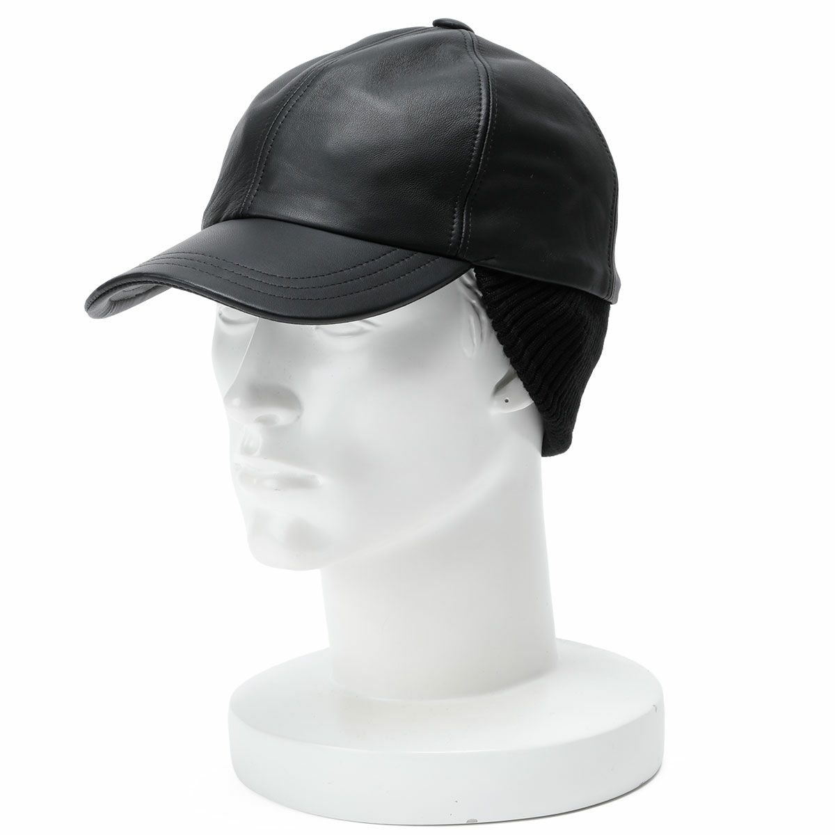 Motorimoda｜クラシック レザーキャップ｜帽子｜ブラック｜モデル着用