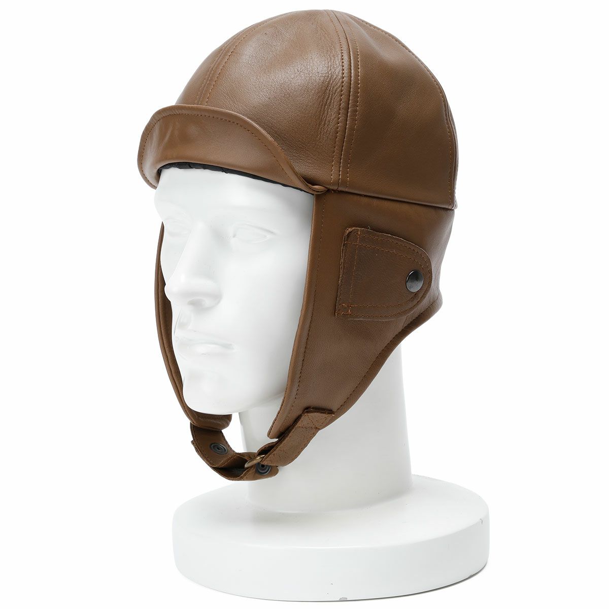 Motorimoda｜レザー アビエーターハット｜帽子｜ライトブラウン｜モデル着用