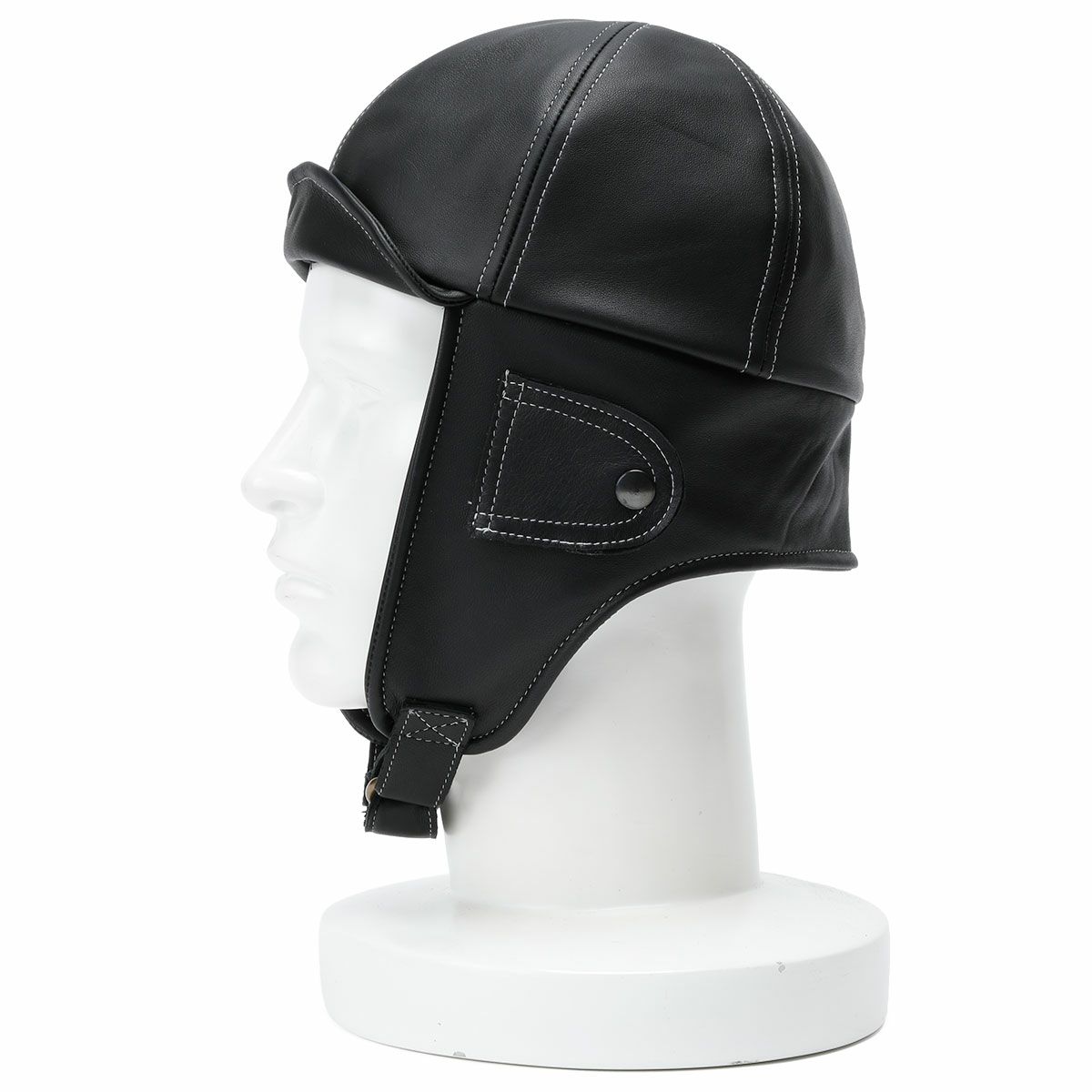 Motorimoda｜レザー アビエーターハット｜帽子｜ブラック｜モデル着用