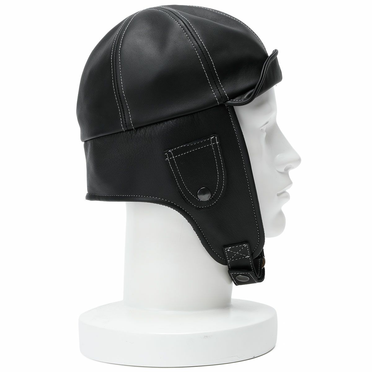 Motorimoda｜レザー アビエーターハット｜帽子｜ブラック｜モデル着用