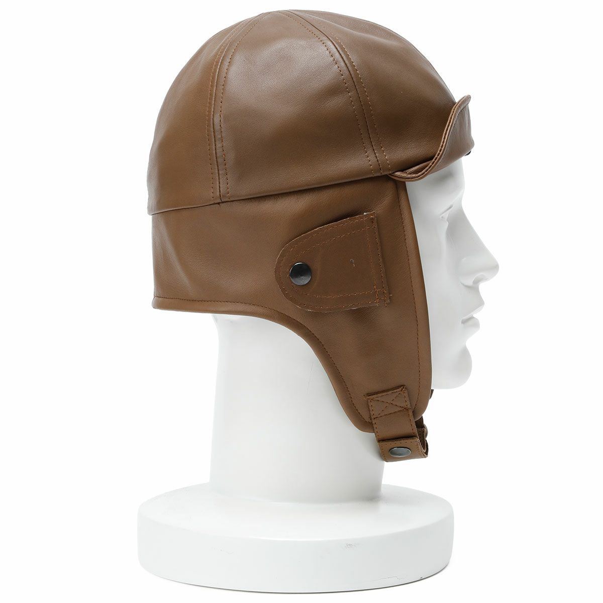 Motorimoda｜レザー アビエーターハット｜帽子｜ライトブラウン｜モデル着用