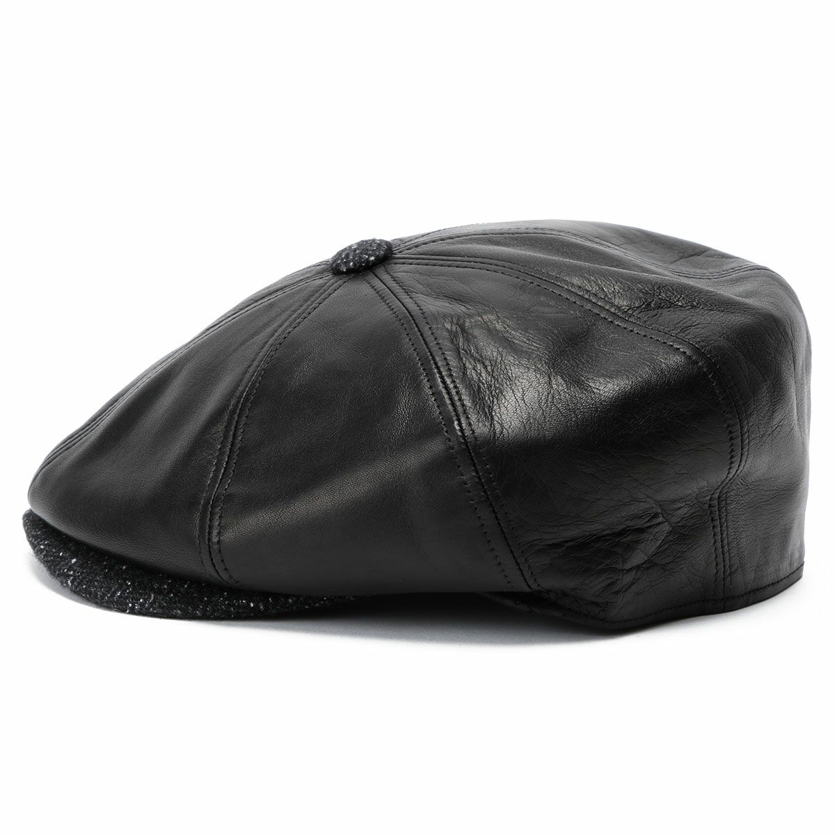 Motorimoda｜ウールブリム レザーハンチング｜帽子｜ブラック