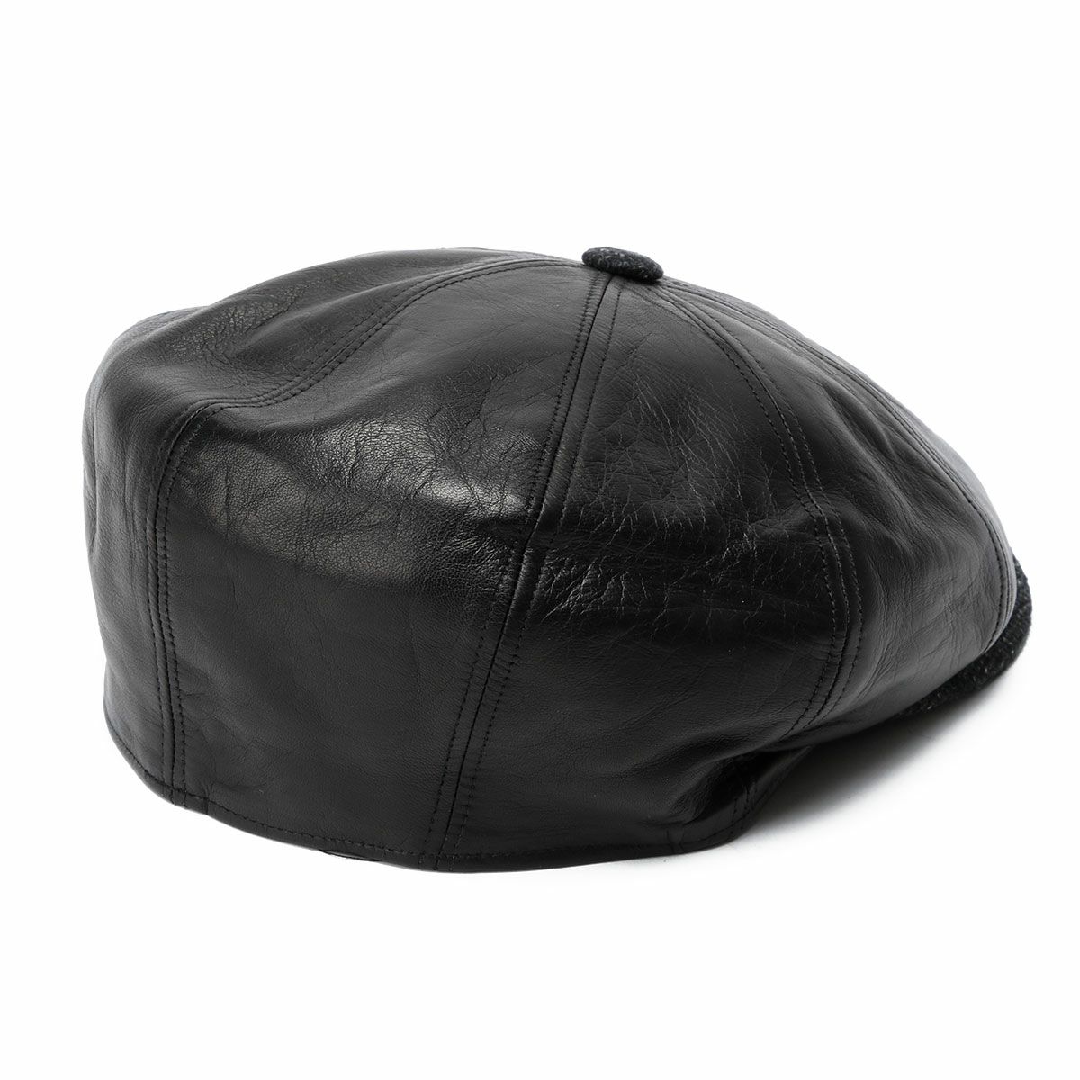 Motorimoda｜ウールブリム レザーハンチング｜帽子｜ブラック