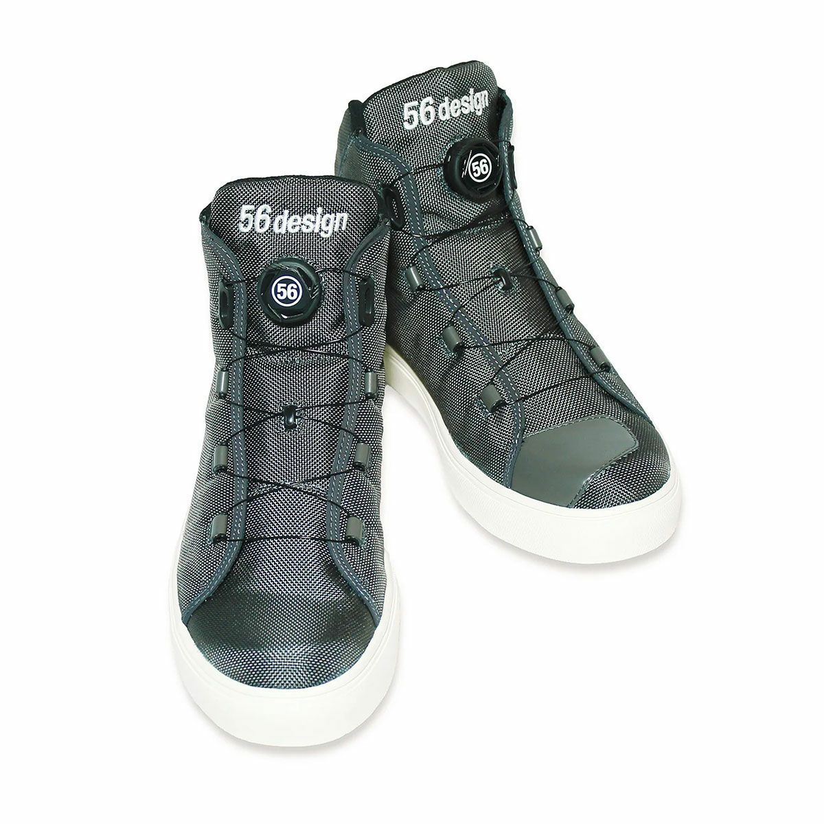 56design｜フィフティシックス デザイン ライディング シューズ｜スニーカータイプ｜グレー×イエロー