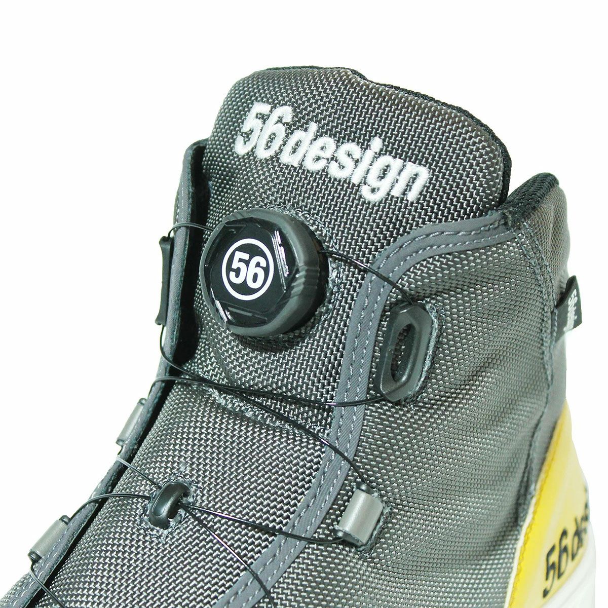 56design｜フィフティシックス デザイン ライディング シューズ｜スニーカータイプ｜グレー×イエロー