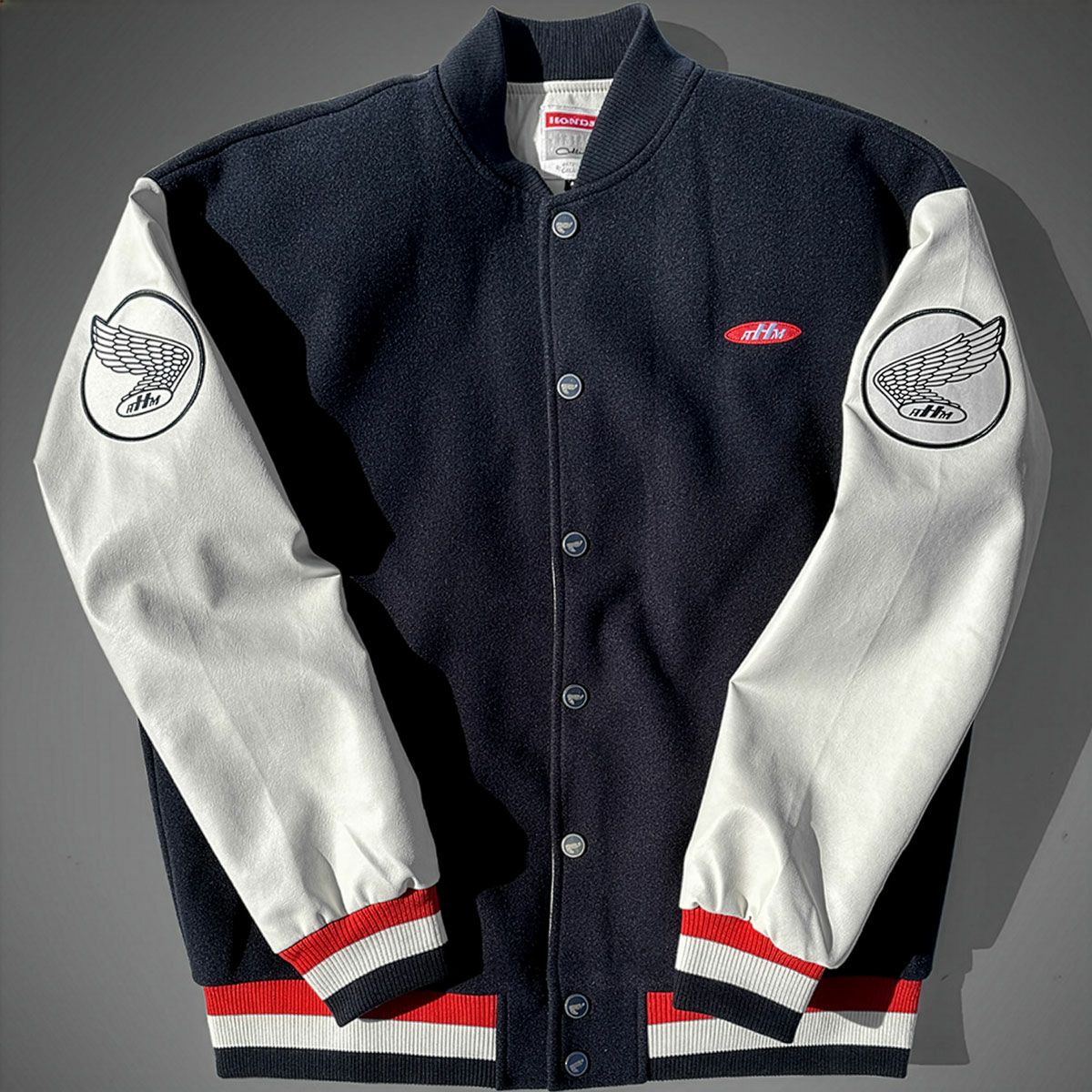 Honda Vintage Culture｜1963 アメリカン ホンダ ガルデナ カリフォルニア バーシティ ジャケッ｜アウター｜ネイビー×ホワイト