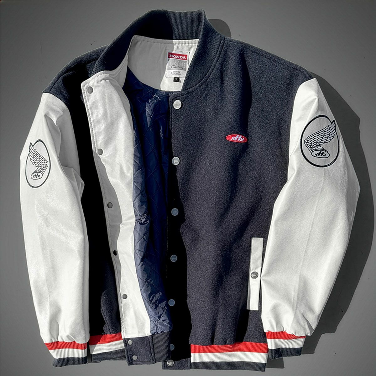 Honda Vintage Culture｜1963 アメリカン ホンダ ガルデナ カリフォルニア バーシティ ジャケッ｜アウター｜ネイビー×ホワイト