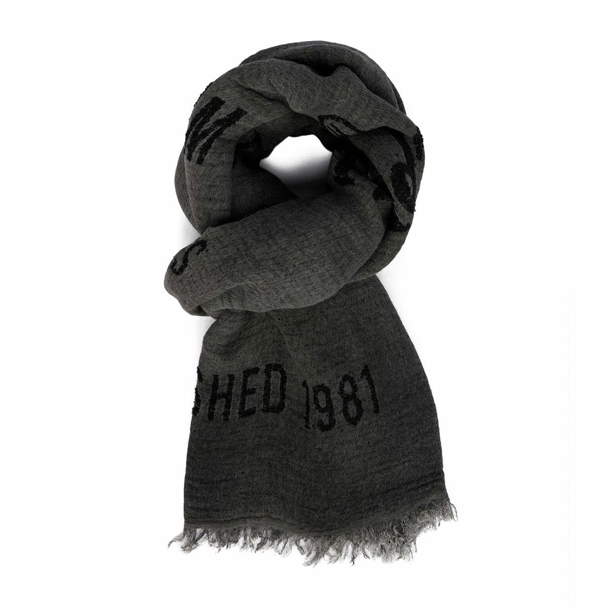 REPLAY｜フリンジ レタリングストール｜雑貨｜コーヒー