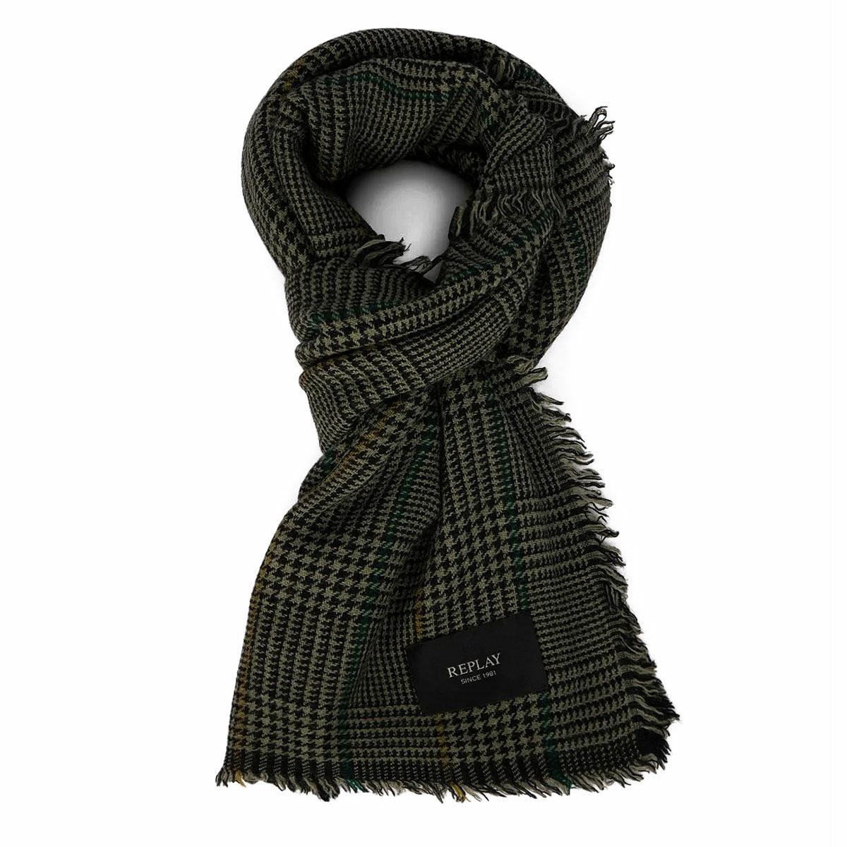 REPLAY｜フレイド グレンチェック スカーフ｜雑貨