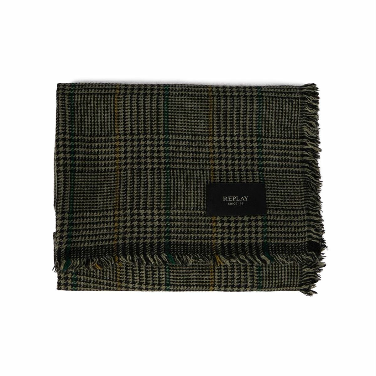 REPLAY｜フレイド グレンチェック スカーフ｜雑貨｜グレンチェック