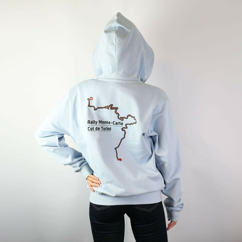 WRC｜ZIPフーディーMonte Carlo｜ウェア｜ブルー｜モデル着用