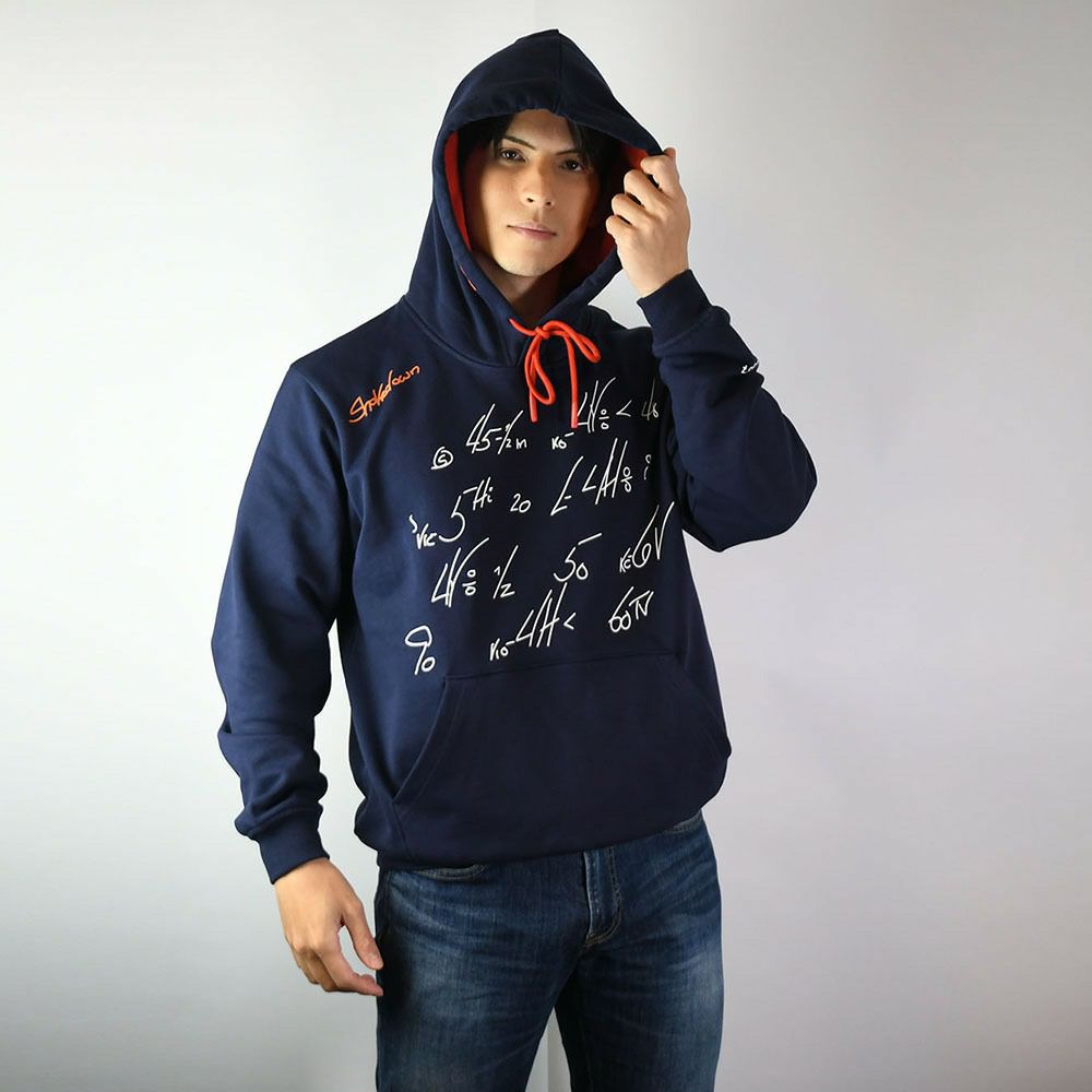 WRC｜ペースノートフーディー｜ウェア｜ネイビー｜モデル着用